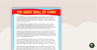 Comprehension The Great Wall Of China