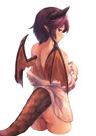 hakase (kamakura0117), grea (shingeki no bahamut), granblue fantasy,  manaria friends, shingeki no bahamut, absurdres, commentary request,  highres, 1girl, ass, bare shoulders, blush, breasts, breasts out, closed  mouth, cropped legs, dragon girl, dragon