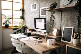 The wall the wall color is satin black by behr the desk ikea hammarp oak kitchen countertop from ikea (74 x 26). Home Office Setup Ideas That Will Up Your Wfh Game