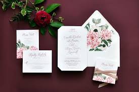 This cool wedding invite is designed by the bride and groom like it is a modern brochure. Inviting Elements Invitation Basics Wedding Invitation Wording