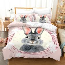 3d Easter Bunny Rabbit Quilt Cover