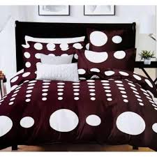 Brown Polka Dots Bedding Set 1 Duvet
