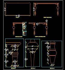 Console Display Table Design Dwg Free