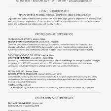 Event Planner Resume And Cover Letter Examples