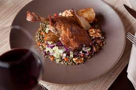 roasted duck leg salad