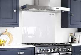 The stove backsplash will add a decorative touch to any kitchen. Behind The Stove Backsplash Tempered Glass Diy Solid Glass Etsy
