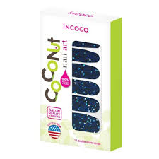 coconut nail art by incoco nail polish