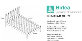 Birlea Denver King Size Bed Frame Solid