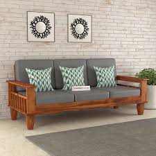 solid sheesham wood 3 seater sofa set