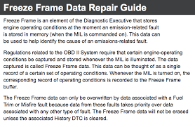 suvs freeze frame data repair guide
