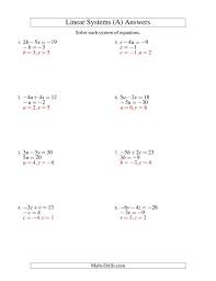 The Systems Of Linear Equations Two