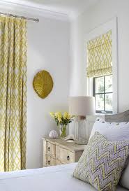 yellow curtains transitional