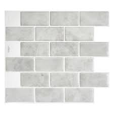 Smart Tiles Subway Fondi 10 95 In W X