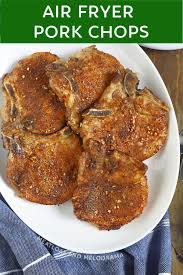 Season the pork chops with your favorite seasoning. Juicy Air Fryer Pork Chops Meatloaf And Melodrama