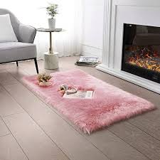 ultra soft faux fur rug pink fluffy rug