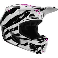 Fox Racing V3 Zebra Helmet