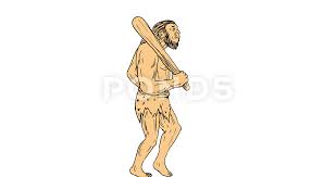 Neanderthal Man Caveman Side 2D Animatio... | Stock Video | Pond5