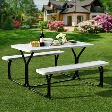 Outdoor Picnic Table And Bench Set