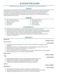 writing a cv for academic positions receptionist Resume Receptionist