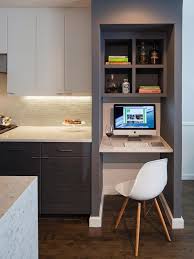 You can also use the area for food prep if you're short on counter space. 25 Ideas To Incorporate An Office Nook Into A Kitchen Digsdigs
