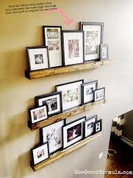 how to decorate picture ledges the