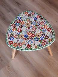 mosaic coffee table cute glass table