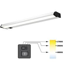 Dals Lighting 9024cc Color Temperature Changing 120v 24 Inch Satin Nickel Linear Under Cabinet Light