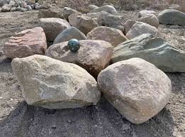 glacial granite boulders xl green
