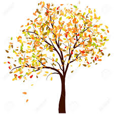 秋バーチと立ち下がりの木の葉背景。イラスト。 のイラスト素材・ベクタ - . Image 15030879.