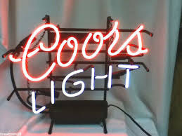 Coors Light Beer Sign Vintage Neon Lighted Bar Signs 1 Brewing Coor S No Ship Ebay