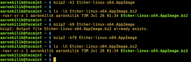 decompress a bz2 file in linux