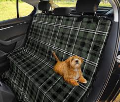 Plaid Dog Hammock Custom Pet Back Seat