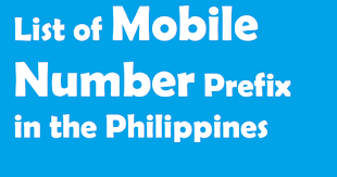 list of mobile number prefix in the
