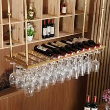 Hanging Wine Glass Rack Coffee Bar