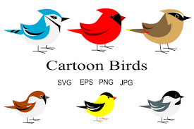 Cartoon Garden Birds Ilration Par