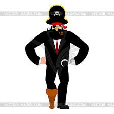 Filibuster illustrationen und clipart (1.961). Businessman Pirate Manager Of Filibuster Vector Clipart