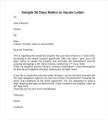 Day Notice To Vacate By Landlord 30 Sample Form Naveshop Co