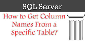 sql server how to get column names