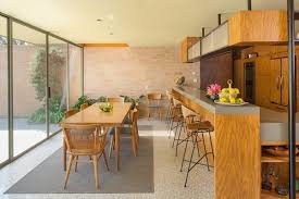 kitchen wood cabinets terrazzo floors