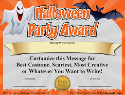 Funny Award Ideas Halloween Awards Free Printable Certificate