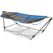 The lightweight and compact size of. Guide Gear Oversized Portable Folding Hammock Blue Orange 350 Lb Capacity 677549 Camping Hammocks At Sportsman S Guide