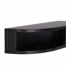 Floating Curved Double Bench Black