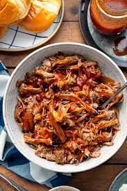 beer pulled pork with maple bbq sauce