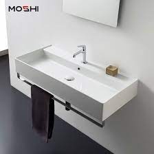 Modern Home White Ceramic Bathroom Sink