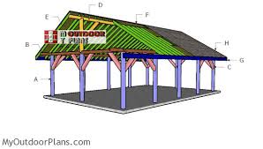 20x30 Pavilion Roof Plans Myoutdoorplans