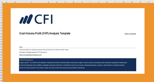 Cost Volume Profit Cvp Analysis Excel Template Cfi