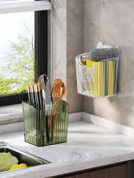 Acrylic Cutlery Storage Rack With