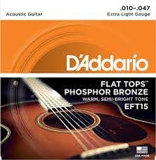 D Addario Flat Tops Acoustic Guitar Strings Eft15 Extra Light 10 47
