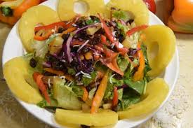 Seasonal fresh fruit salad pork. Pineapple Plum Spring Salad Easy Family Recipes