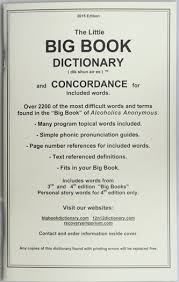 big book dictionary recovery literature